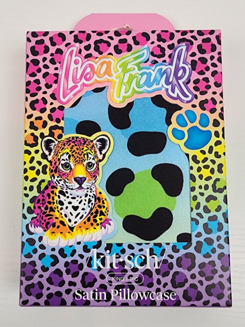 Lisa Frank x Kitsch Rainbow Leopard King Pillowcase NEW
